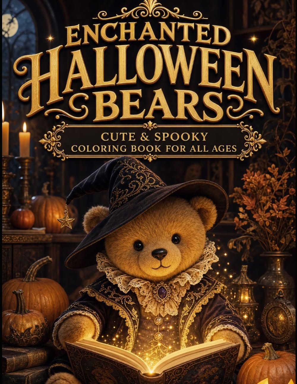 Enchanted Halloween Bears: Adorable Halloween Scenes, Cozy Autumn Adventures, Magical Costumes & Charming Creatures to Color