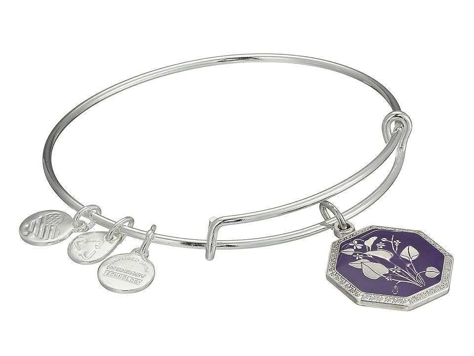 

Alex and Ani Seduced By Innocence Violet Expandable Wire Bangle (Shiny Silver Finish) Bracelet