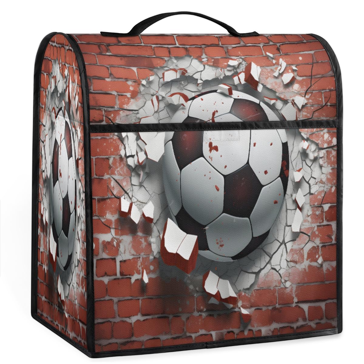 Coffee Maker Cover Wall Football 3d Kitchen Appliance Covers Small Appliance Covers Blender Cover Juicer Cover Dust Covers for Kitchen Appliances with Top Handle and Pockets,Washable,C935