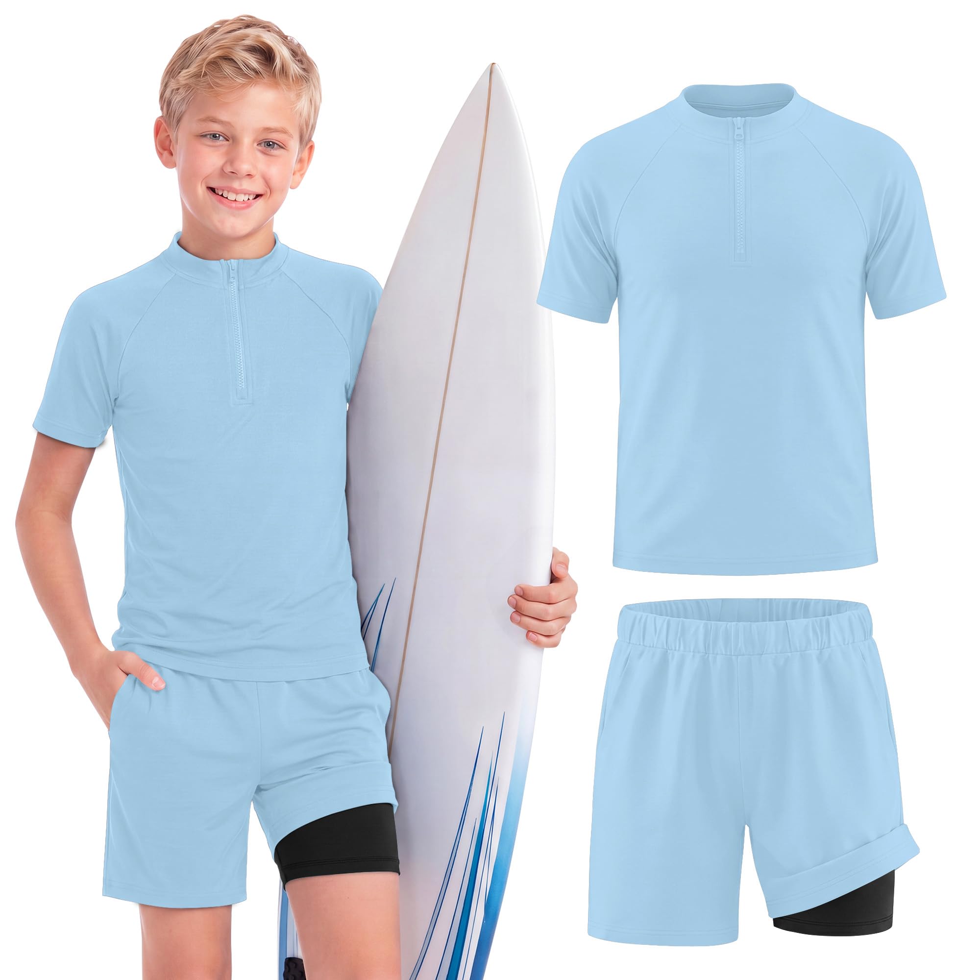 Photo 1 of Halfchet Boys Rash Guard Swim Set