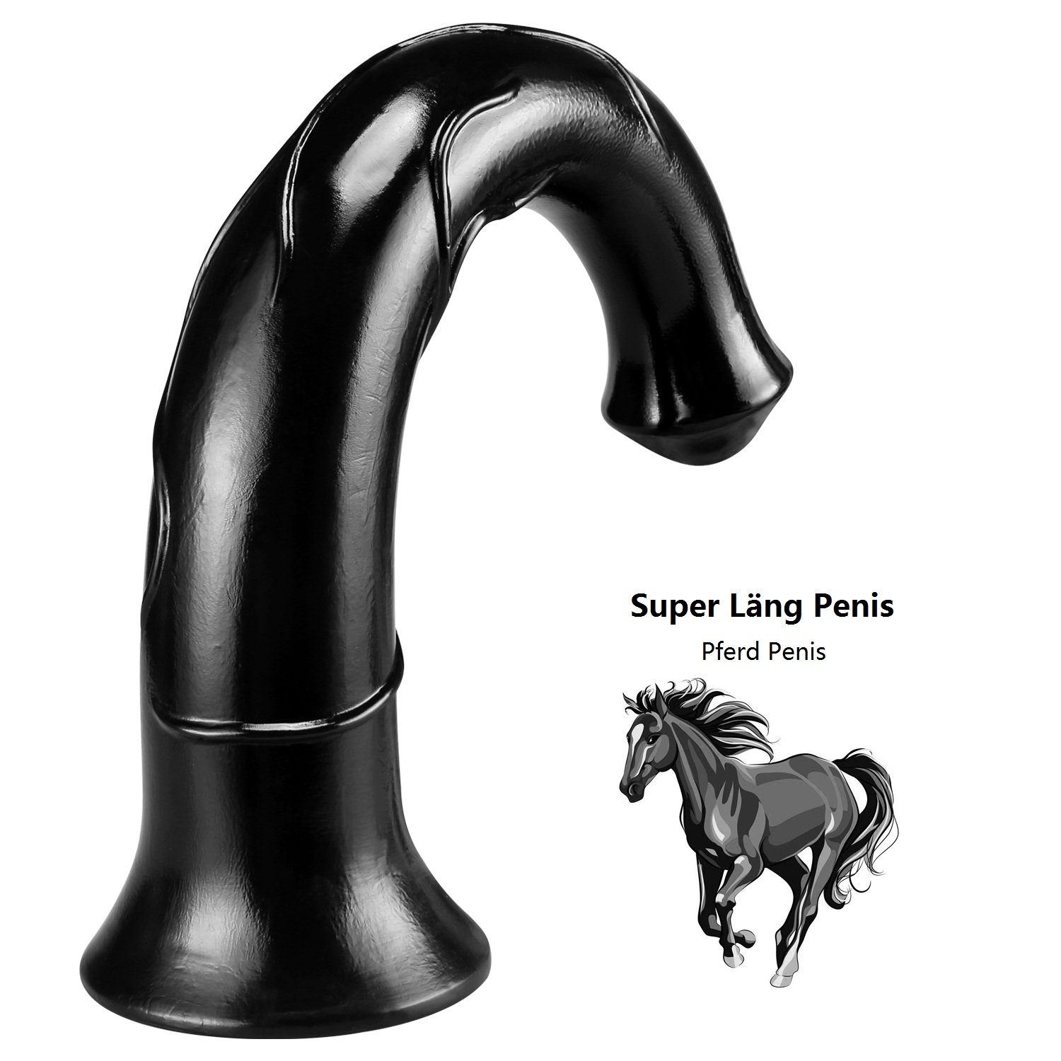 Gode Cheval Long à Ventouse - Sextoy En Silicone Réaliste Pour Pénétration Anale/vaginale