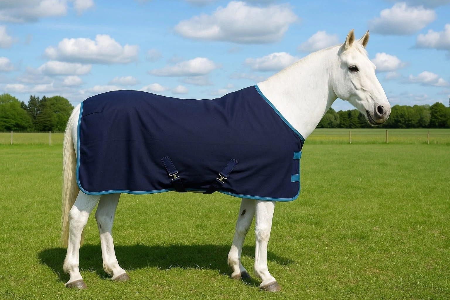 Cotton Horse Rug – Lightweight Summer Sheet with Adjustable Straps – Soft & Durable – Sweat-Wicking Turnout Sheet for Horses – Ideal for Hot Weather & Stable Use