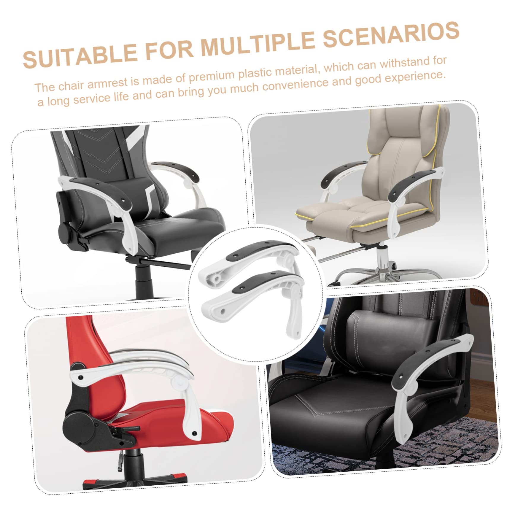 2 Piezas cadeira ergonomica Ergonomic Chair sillas escritori telescópico Cubierta del reposabrazos Silla de Componente Oficina Silla de Juego el plastico