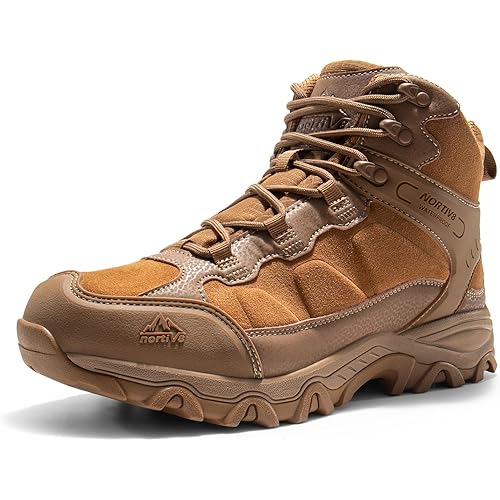 NORTIV 8 Men's Waterproof Hiking Boots Outdoor Mid Trekking Lightweight Mountaineering Shoes Paladin