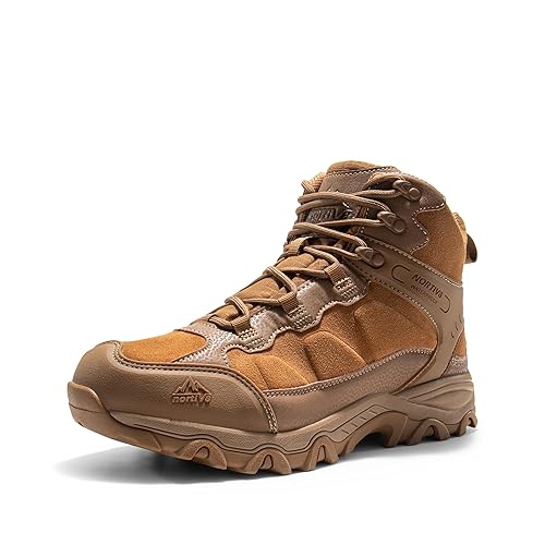 NORTIV 8 Men's Waterproof Hiking Boots Outdoor Mid Trekking Lightweight