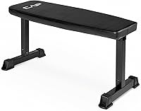 CAP Barbell Flat Weight Bench - 500 lb Capacity, Portable 18 lb Design, Comfortable Padding for Dumbbell & Core Workouts