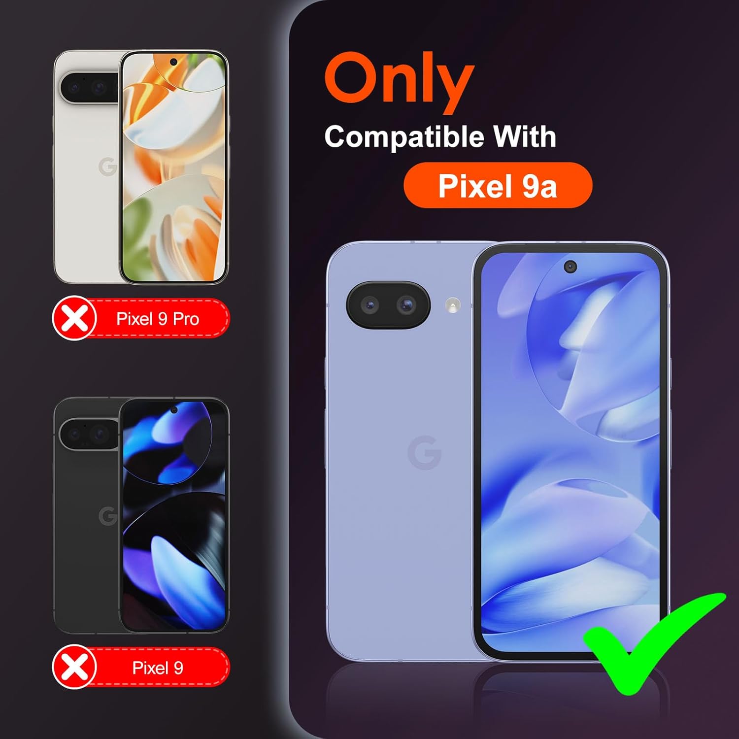 Easy Install Screen Protector for Google Pixel 9a, Auto