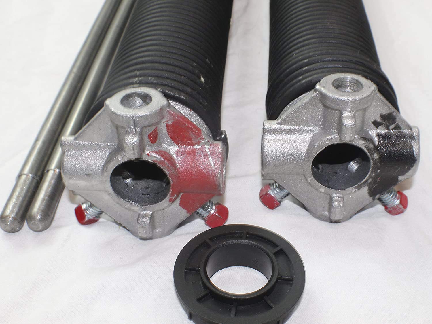 SS Pair of 207 X 1 3/4" X 21" - 33" Garage Door Torsion Springs with Winding Bars (33")