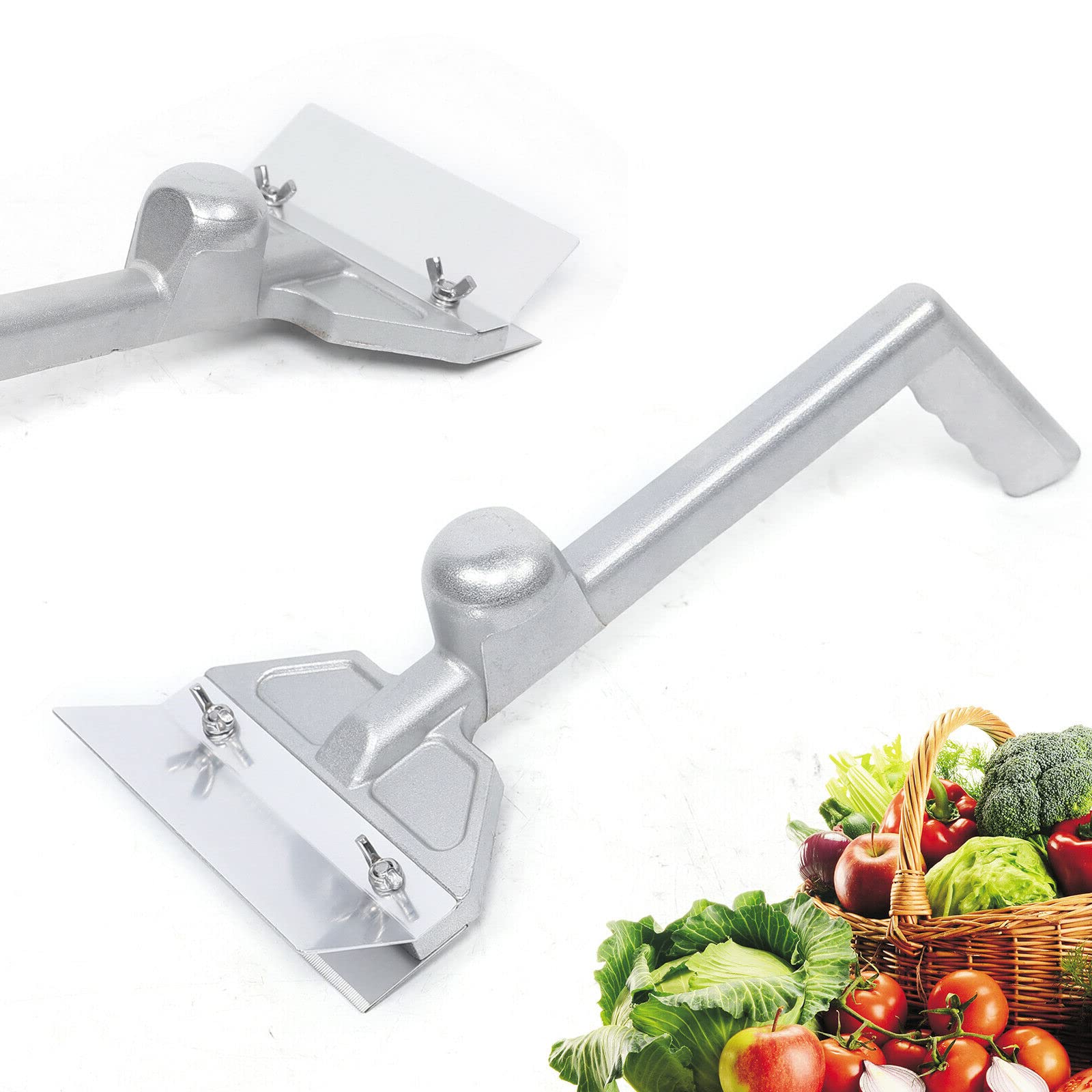 Raschietto per griglia con 4 lame, in acciaio inox, resistente, per campeggio, piastra e pulizia barbecue, accessorio da cucina durevole con manico facile da usare