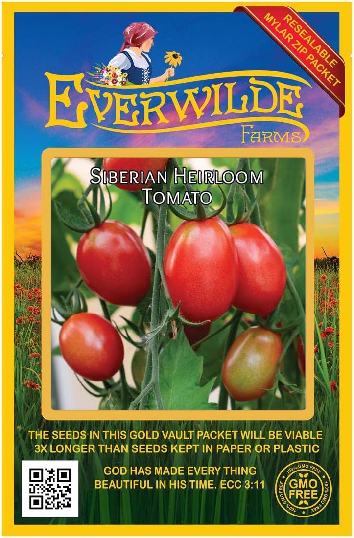 Everwilde Farms - 1 Oz Siberian Heirloom Tomato Seeds - Gold Vault
