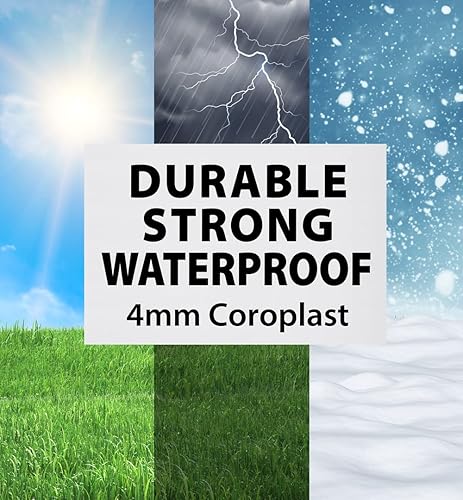 Miniatura 3 de Hoja de plástico corrugado en blanco de 36 x 24 pulgadas, impermeable, resistente al agua, resistente al aire libre para póster (36 x 24 pulgadas,