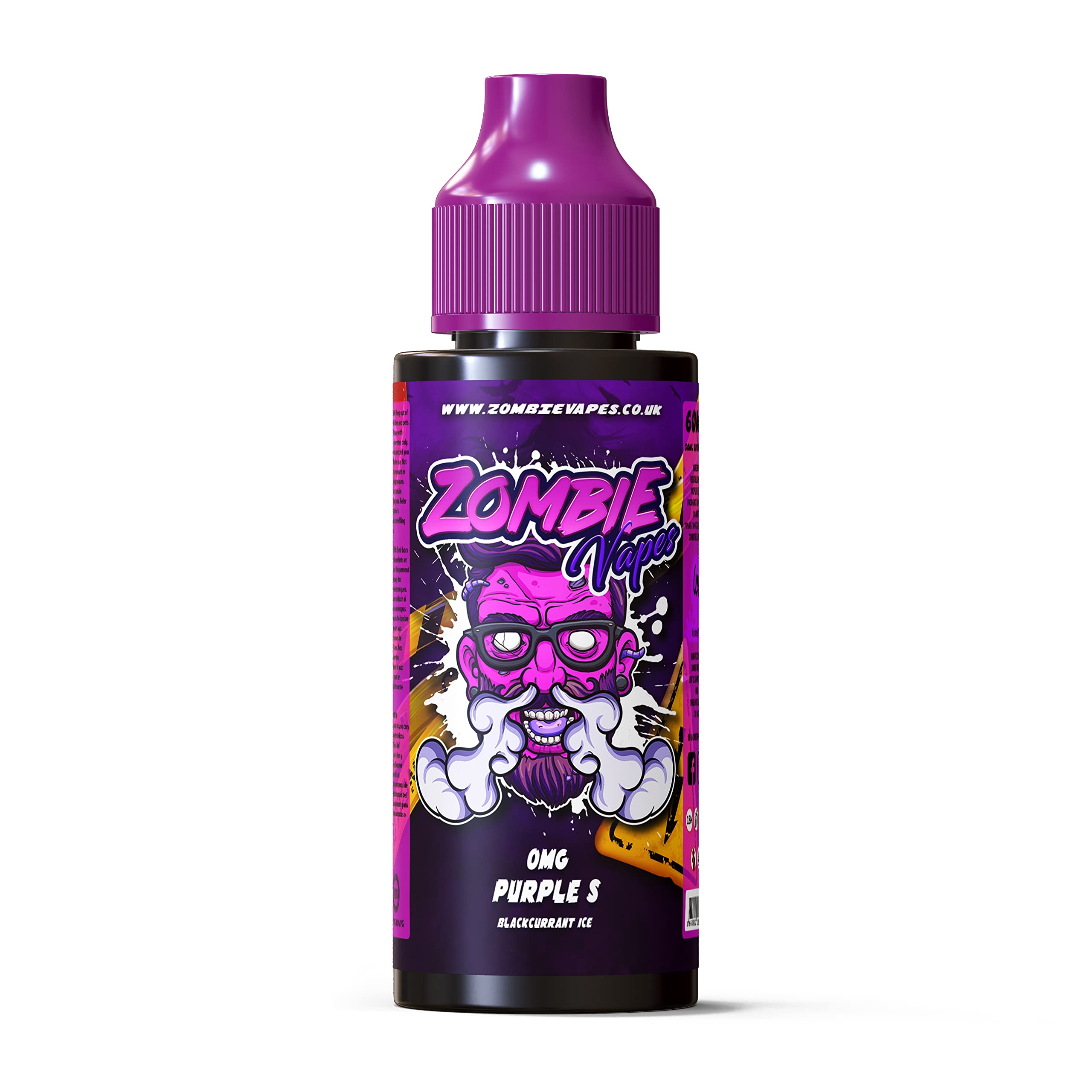 Purple Slu. 0mg vape juice 50ml 70/30 ecig liquid | Blackcurrant Ice Menthol | Shortfill E Liquid | Nicotine Free | Space to add Nic Shot or Nic Salt | No Nicotine ELIQUID | Zombie Vapes Est 2016