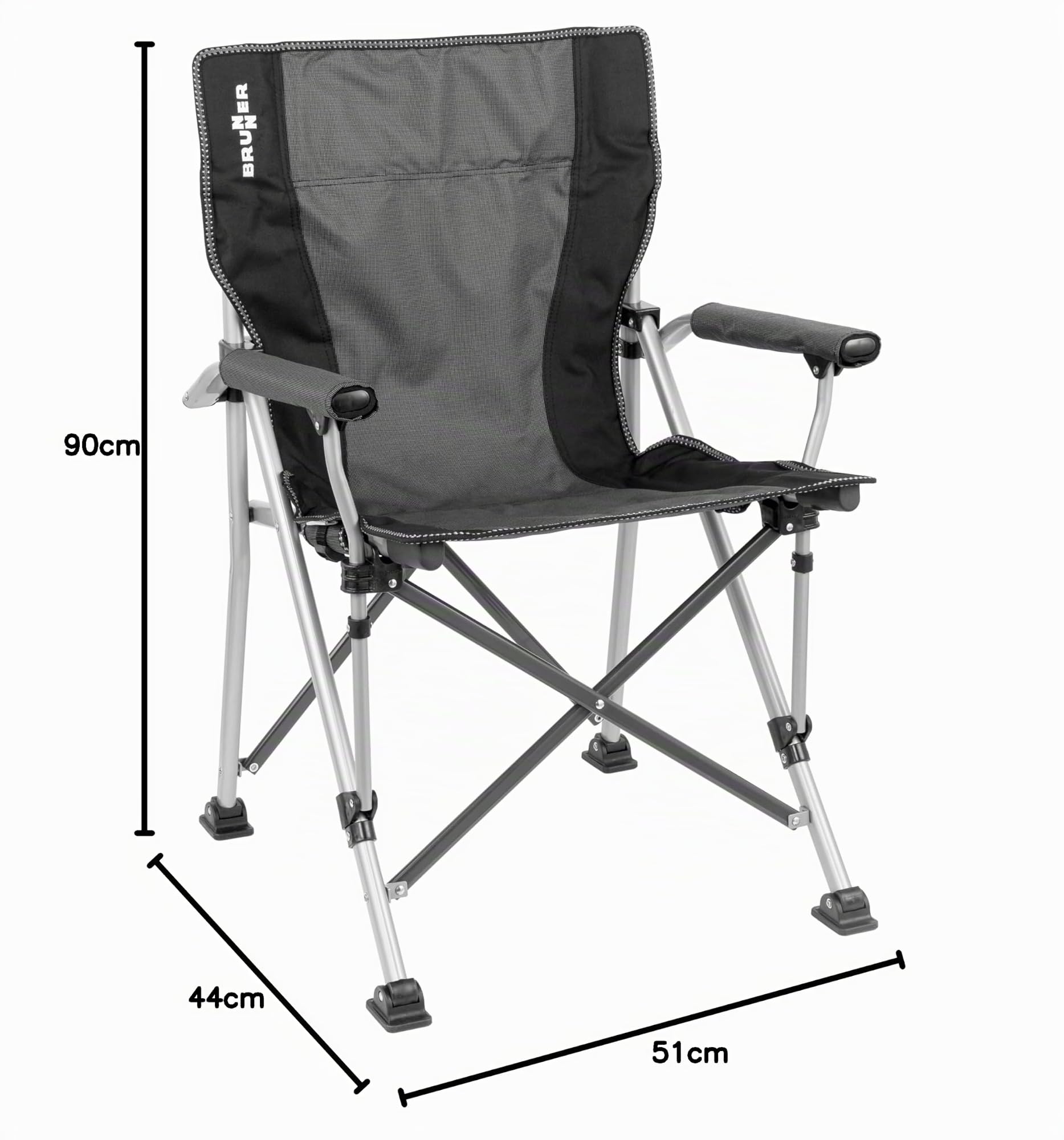 BRUNNER 31778 Sedia Raptor Classic, Nero/Grigio