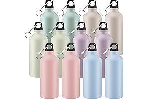 Domensi 12 Pack of 20oz Reusable Bulk Water Bottles