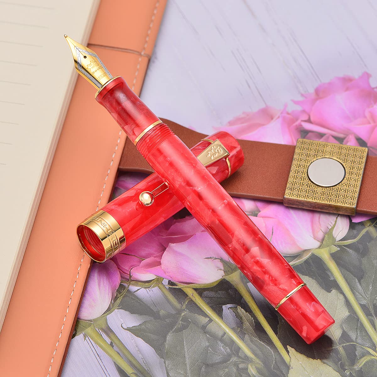 Jinhao 9019 – Plua Estilográfica Dadao Series Color Rojo Vino Con
