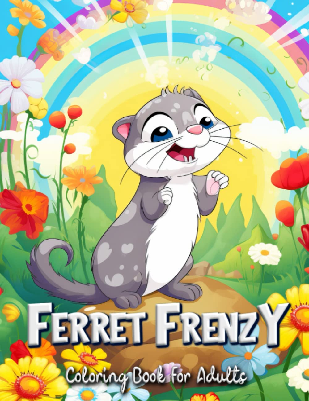 Ferret Frenzy Coloring Book for Adults: A Relaxing Collection of Adorable Ferret Artworks