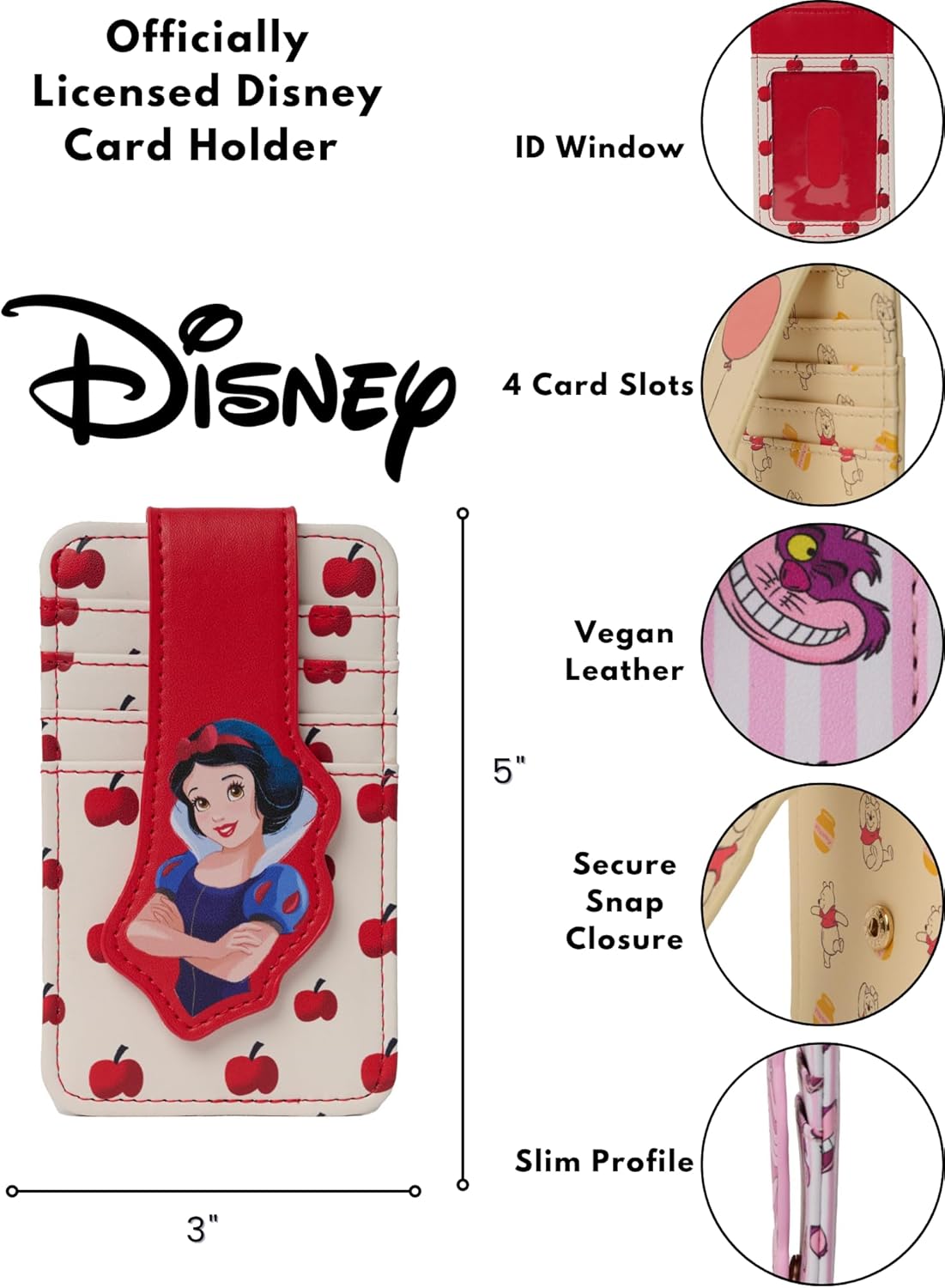 Disney Card Holder Wallet Slim Compact (Winnie the Pooh Yellow) - Image 3