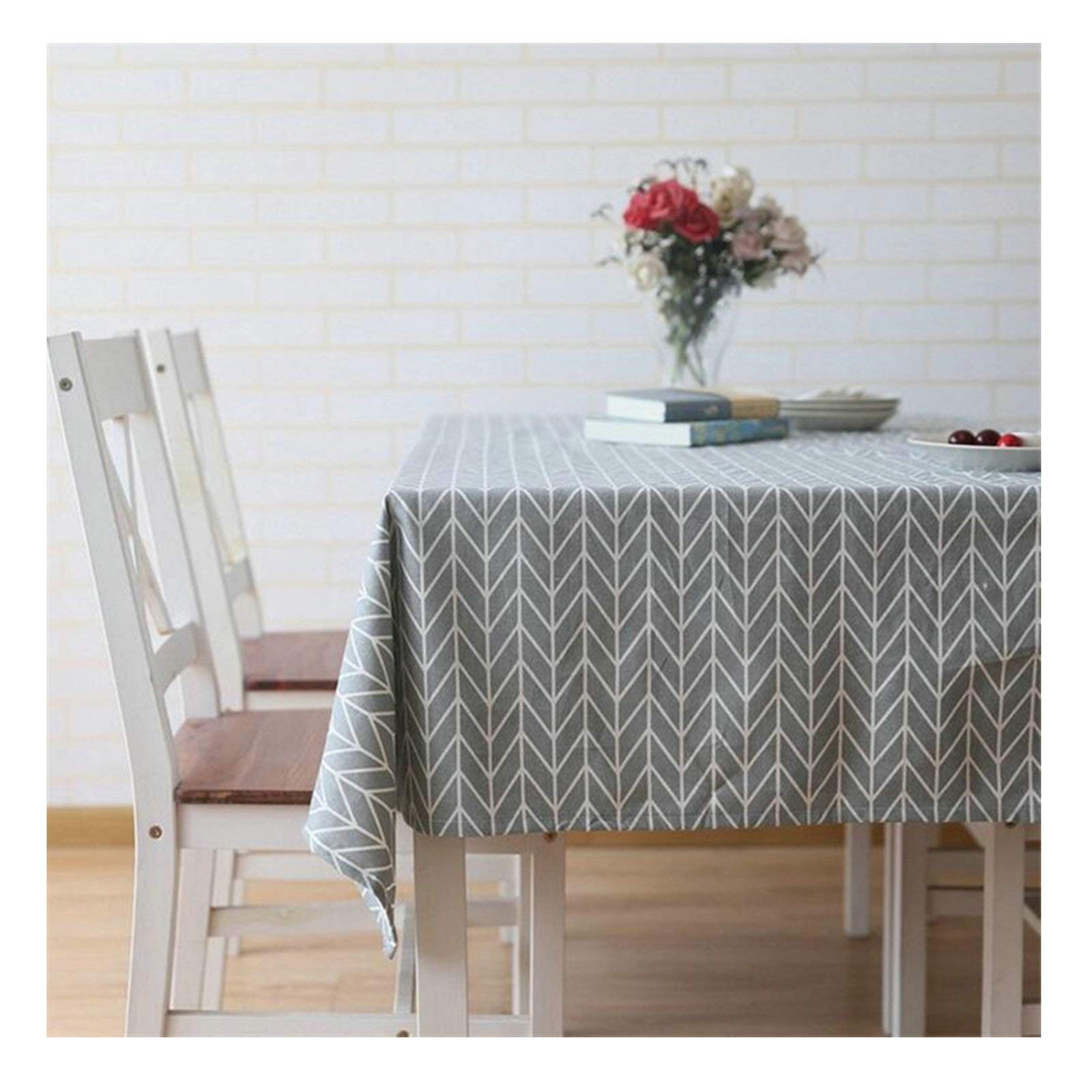 Nappe motif épis de blé anti-taches grise 140x180 cm pour sublimer vos tables