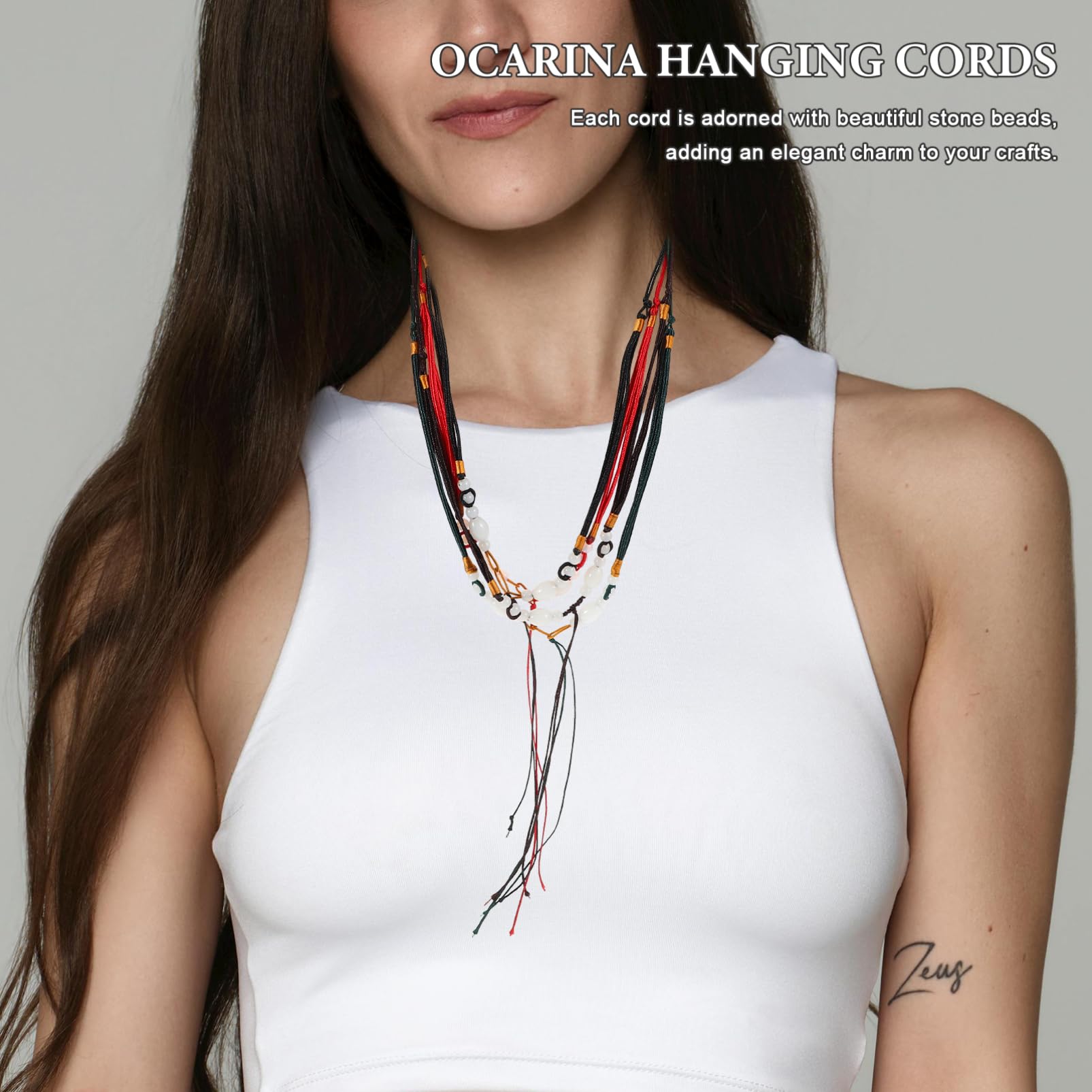 Toddmomy Ocarina Craft Hanging Strap Hand Braided Rope Material Multi-functional Diy Lanyard - Image 5