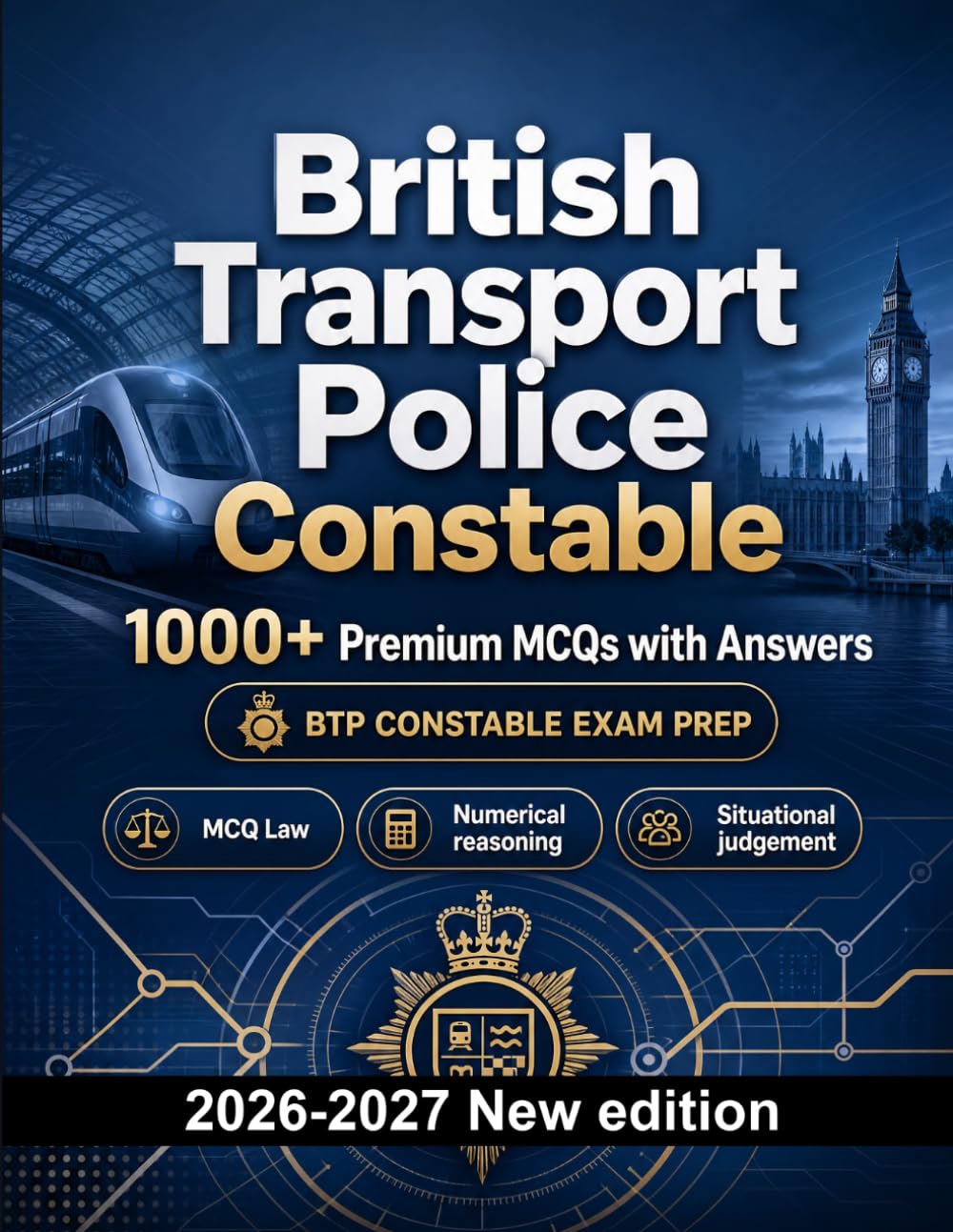 British Transport Police Constable : 1000 MCQ with Answers: Exam prep: MCQ Law, Public safety, Safeguarding, Administration, Ethics and mock papers to pass