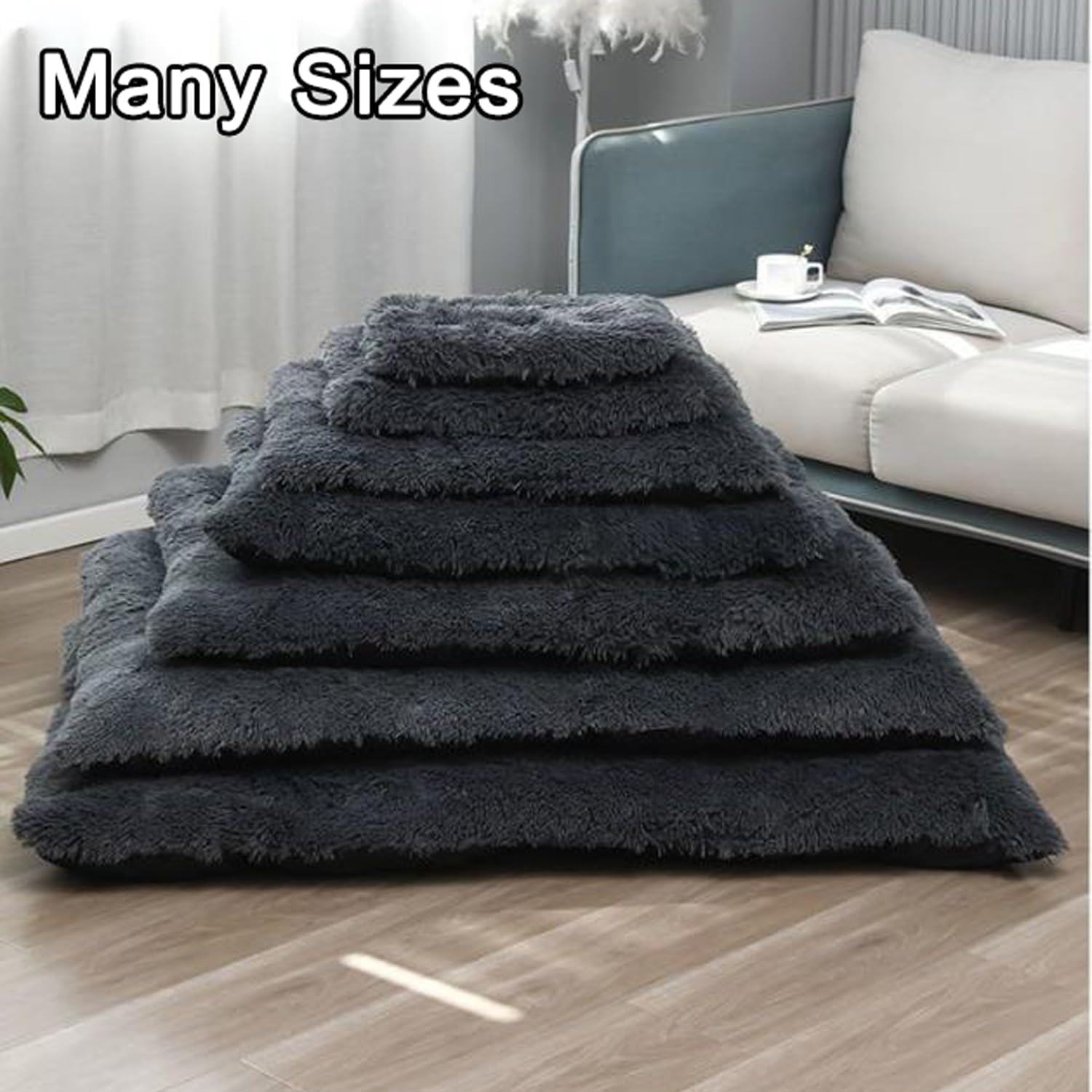 Coussin en peluche lavable pour cage et chat et chien - Pour chatons, chiots et petits animaux de compagnie - Couverture d'hiver auto-chauffante (120 x 85 cm, Coloré)