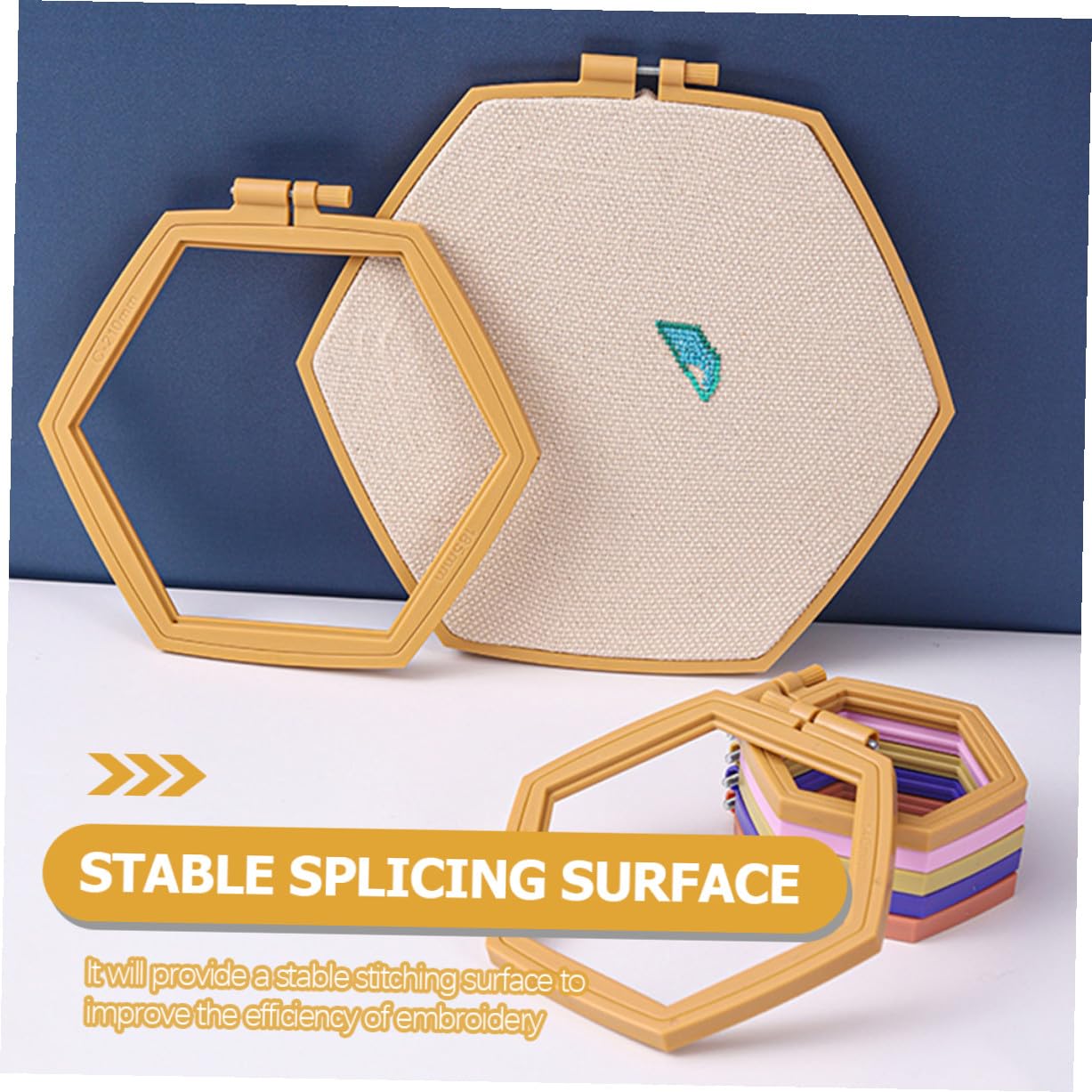 Alipis Aros de Bordado Circulares Reutilizables de Abs Superficie Lisa Rebabas, 4 Piezas Ajustables para Manualidades y Bordados de Costura
