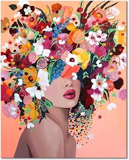 Paint by Numbers for Adults, DIY Girls Adult Paint by Numbers Kits on Canvas Flowers Painting Kits for Kids Beginner Oil Painting Kits Gift for Kids and Adults 16x20 inch