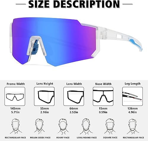 Miniatura 4 de STORYCOAST Lentes de sol deportivos polarizados para hombres y mujeres, para conducir, pesca, ciclismo, bicicleta de montaña, protección UV400