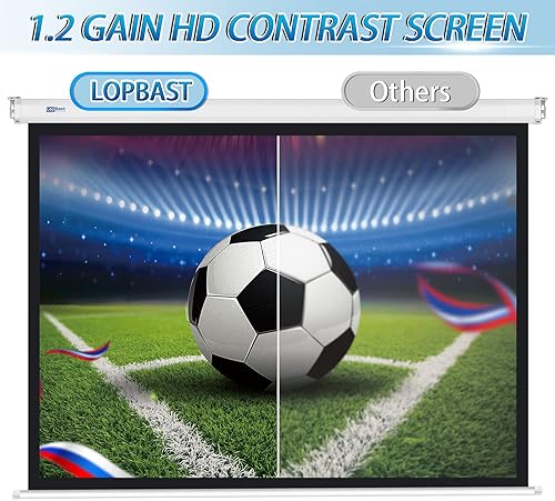 Miniatura 5 de Pantalla de proyector motorizada de 100" - Pantalla de películas para interiores y exteriores Pantalla eléctrica de 100 pulgadas 169