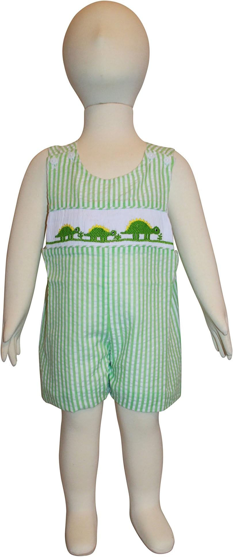 Dana Kids Dino Smocked Shortall Baby Toddler Boys 6 Months to 4T (4T)