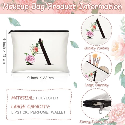 Miniatura 4 de Bolsa de lona con letra inicial personalizada, regalo para el día de la madre, damas de honor, novia, cumpleaños, boda