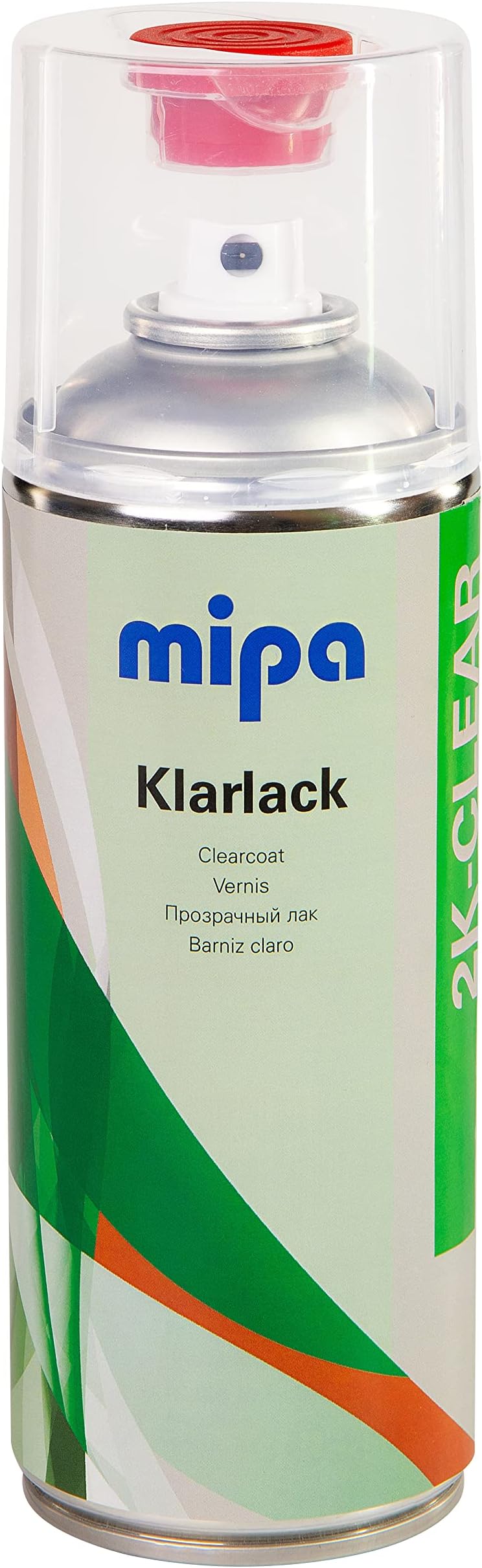Mipa 2K Clearcoat Spray Set Including Hardener (400ML) Acrylic Clear-Over-Base Finish for Automotive and Industrial Surfaces