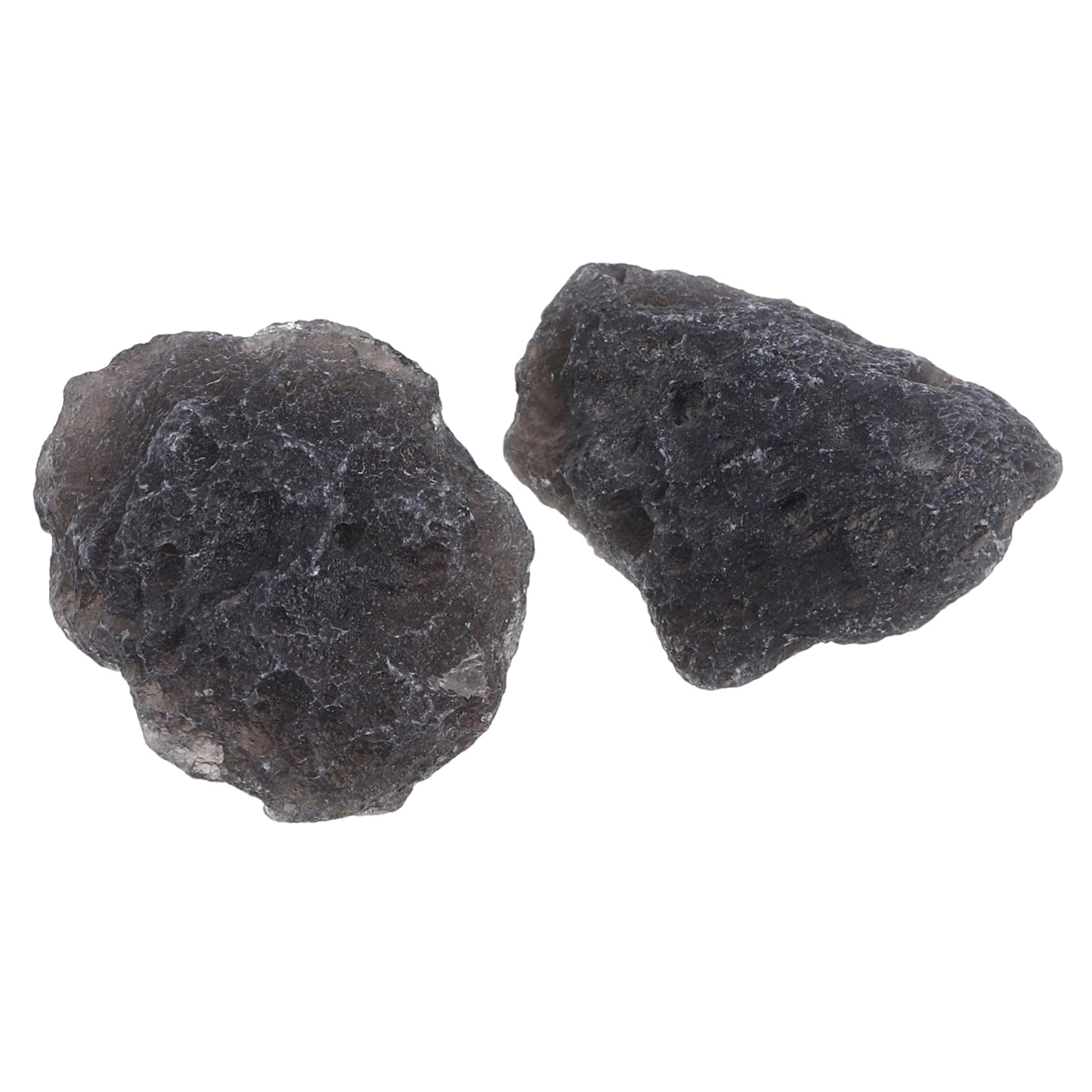 PartyKindom 2pcs Scientific Meteorite Stone Specimen Meteorite Stone Decor Classroom Teaching Meteorite Teaching Meteorite Specimen Meteorite Rock Meteorite Adornment Rough Stone Black