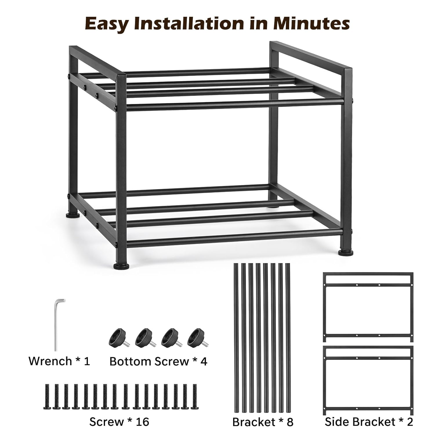 MAYJOY Desktop 3D Printer Filament Storage Rack – 2-Tier Metal Spool Holder, Filament Organizer for 3D Printing, Tabletop Rack for PLA/ABS/TPU, Fits 24 Spools, Ideal for Home, Office, Workshop