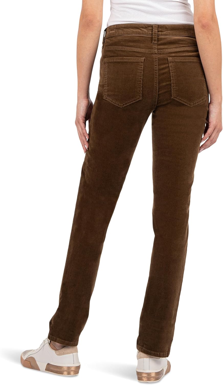 KUT from the Kloth Catherine Corduroy Boyfriend 5 Pockets in Brownie - Image 2