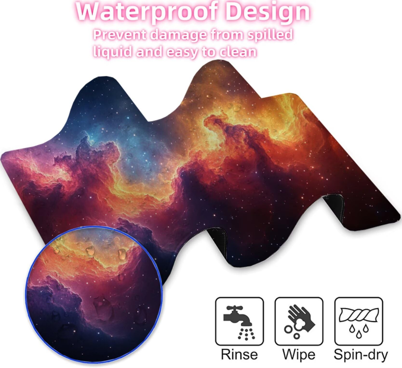 Podkładka pod mysz Sky 1600x800x3mm Duża podkładka pod mysz, kolorowa podkładka pod mysz dla graczy, szyte krawędzie, antypoślizgowa gumowa podstawa, podkładka pod klawiaturę i mysz, do akcesoriów do