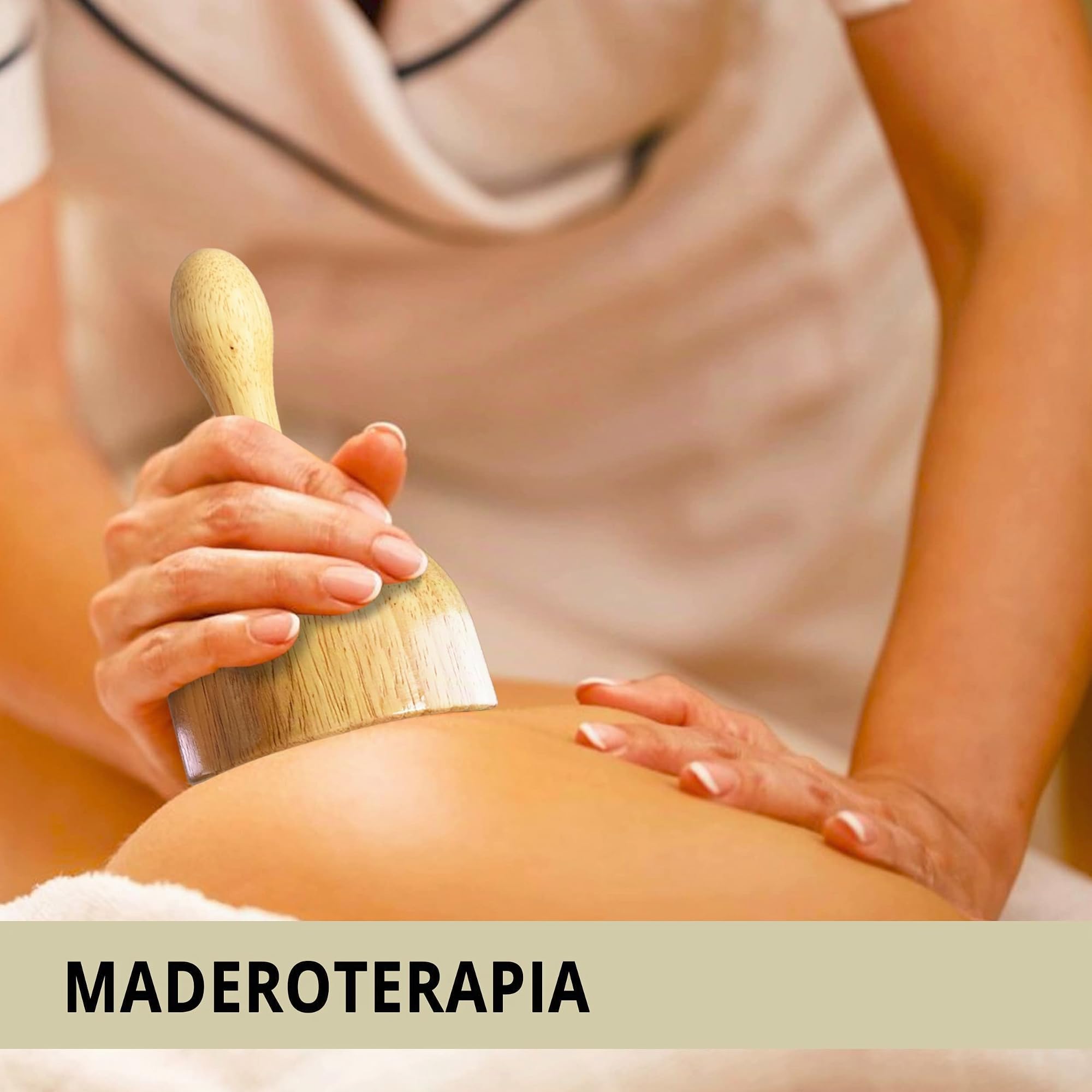 Ph Pro Heat Coupe Suédoise Maderothérapie Corporelle Relaxant - Rouleau Bois Massage Musculaire Cellulite - Rouleau Masseur Anti-cellulite Réducteur - Massage Mésothérapie Drainage Lymphatique.