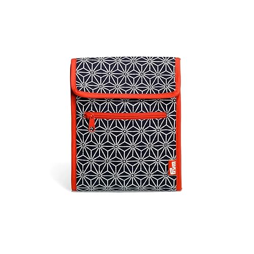 Prym Circular Knitting Needle Case Folder, Navy Geometric - Navy Geometric