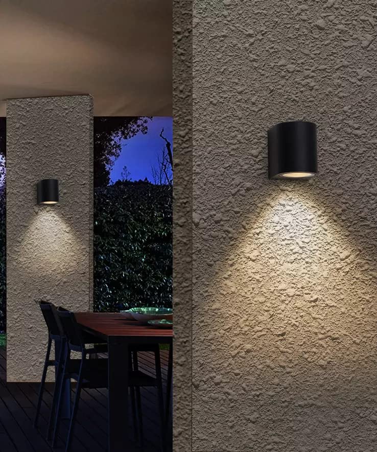 Applique Da Esterno Moderna Con Attacco GU10, In Alluminio E Vetro, IP65 – Bianca, Perfetta Per Giardino E Balcone