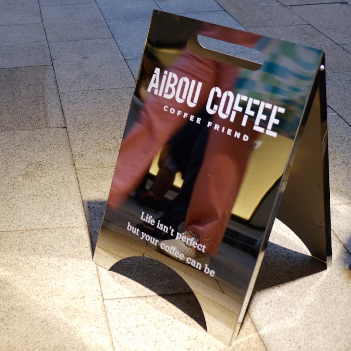 Weladmire Custom A-Frame Sign – Customizable Stainless Steel Mirror Sidewalk Sign, Outdoor Advertising Sandwich Board for Branding & Business Hours Display (Optional 20