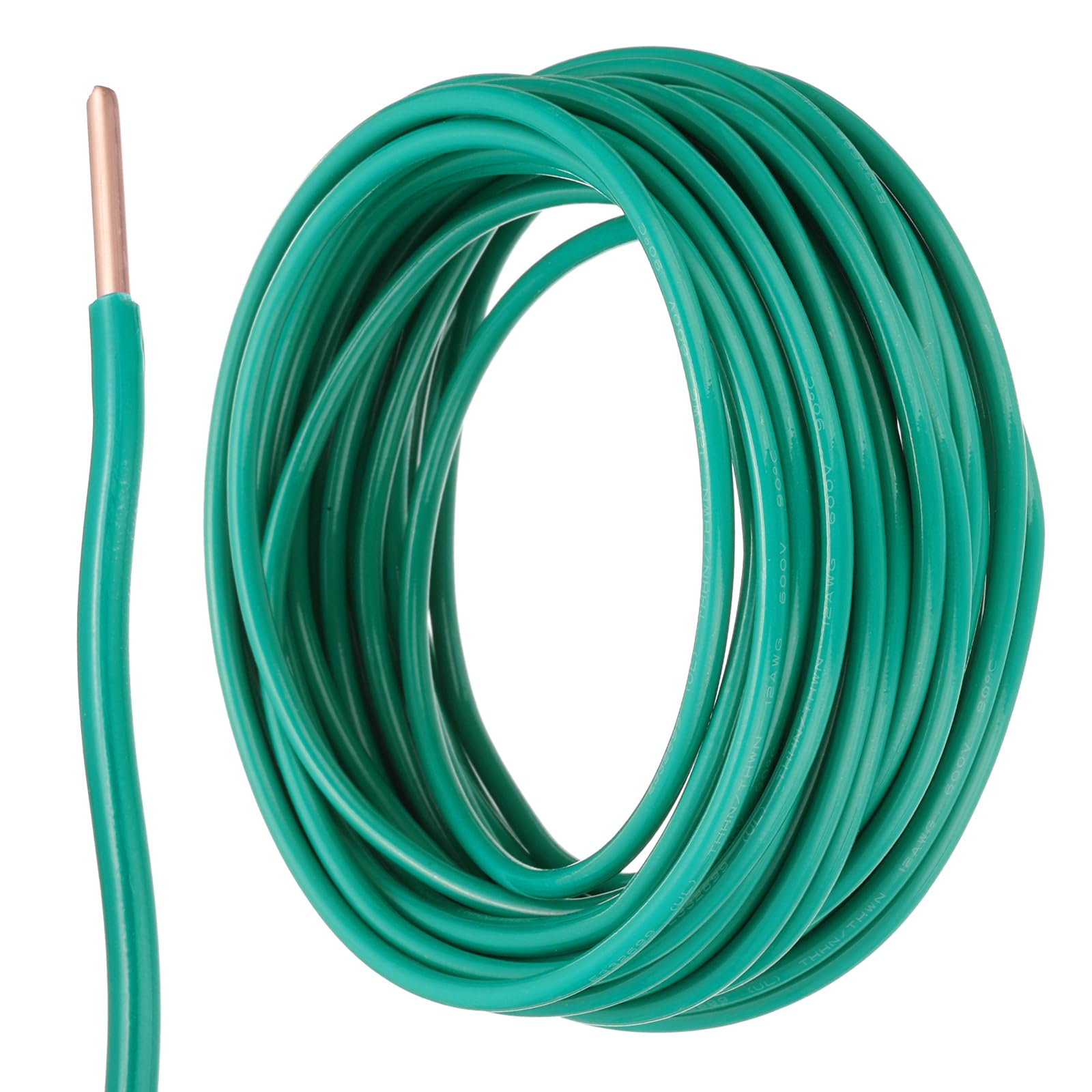 MECCANIXITY THHN Wire 14 AWG 25 Feet Electrical Wire Insulated Solid Copper Rated up to 600 Volts for Residential Industrial Grounding Electrical, UL