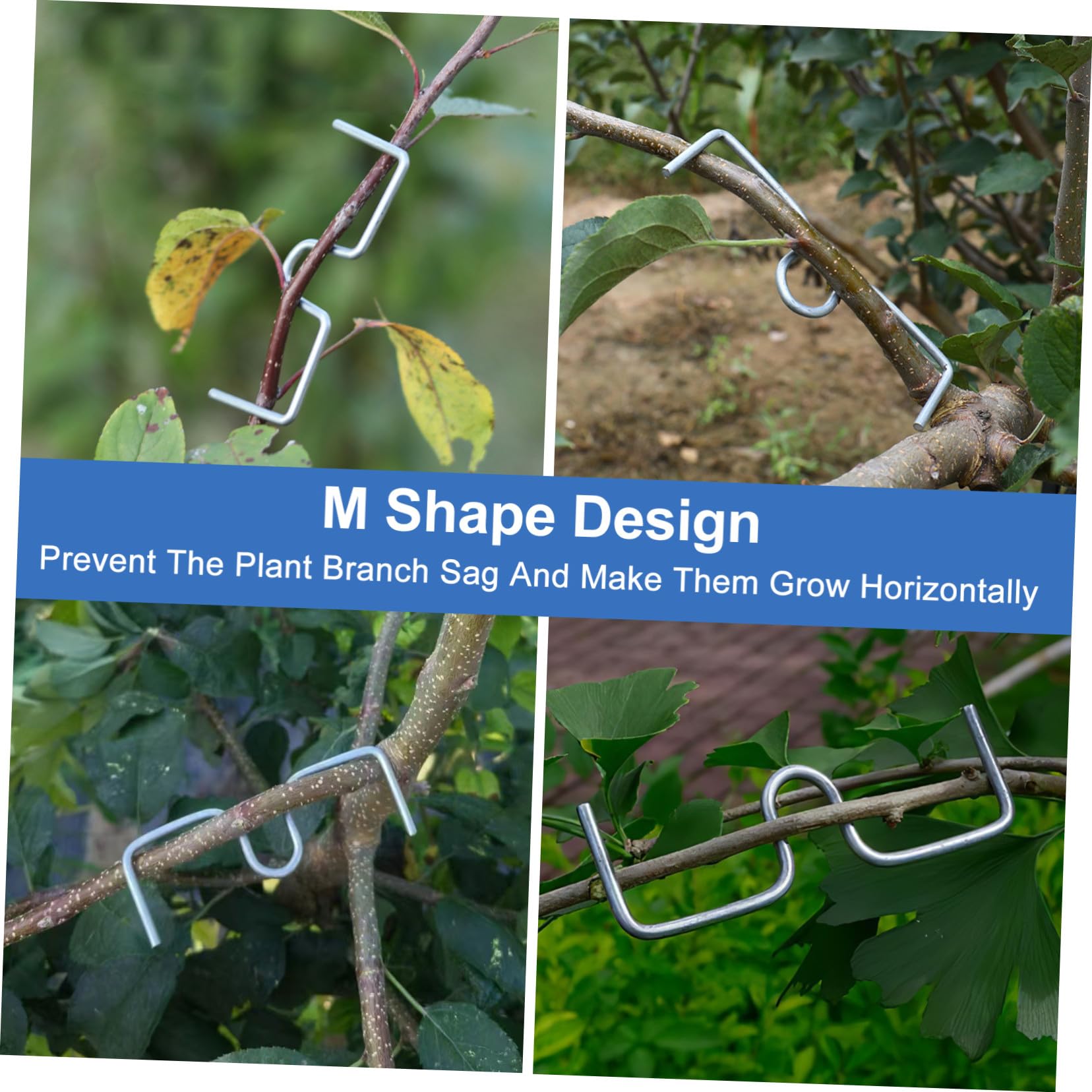 Abaodam Zweig Abzieher Pflanzenzweigspreizer Gartenzweigklemmen Obstbaum Zweigformwerkzeug 10cm Kaltverzinkter Draht Witterungsbeständig Für Obstbäume Garten Und Bonsai
