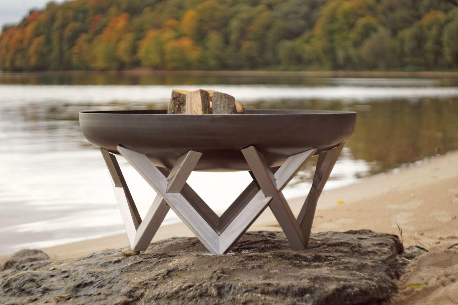 Xanie Design Feuerschale Focus L Feuerkorb Grillschale | Zeitloses Design