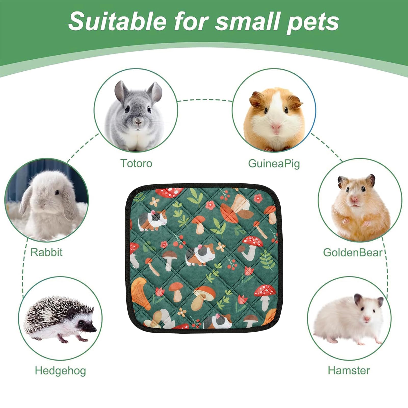 Base Gabbia Impermeabile Tappetino Lavabile Per Piccoli Animali - 60x40 Cm, Impermeabile E Super Assorbente Per Conigli E Cavie Accessori Piccoli Animali