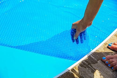 Miniatura 5 de Sun2Solar Cubierta solar cuadrada azul de 10 pies por 10 pies  Estilo de la serie 800  Manta de retención de calor para piscinas y spas cuadrados en