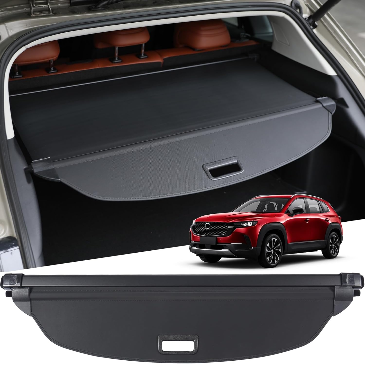 OEM Style Cargo Cover for Mazda CX50 CX 50 Hybrid 2025 2024 2023 Accessories Retractable Trunk Cover Security