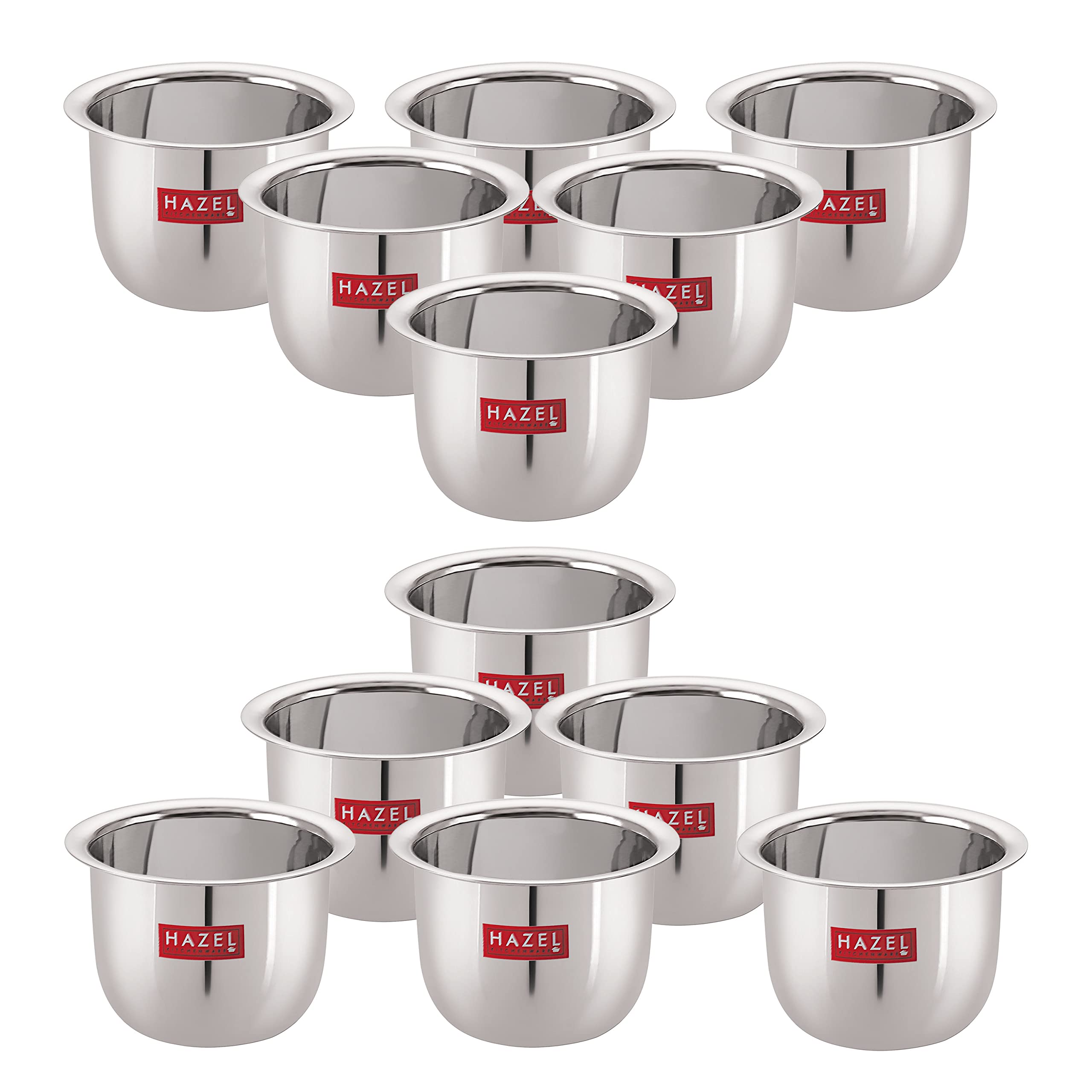 HAZEL Stainless Steel Tea Glasses - Set of 6 -11 HAZEL Stainless Steel Tea Glasses - Set of 6 -11