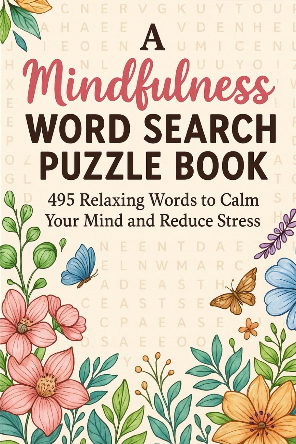A Mindfulness Word Search Puzzle Book: 495 Relaxing Words to Calm Your Mind and Reduce Stress