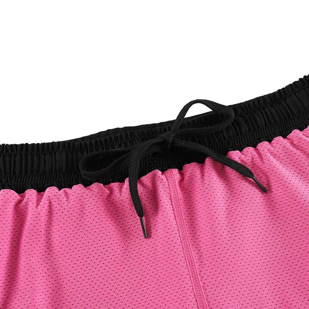 Mesing Short Sport Femme 2 en 1 Pantalon Running Course Court Été Lacets Respirant Short pour Fitness Workout Cyclisme Yoga