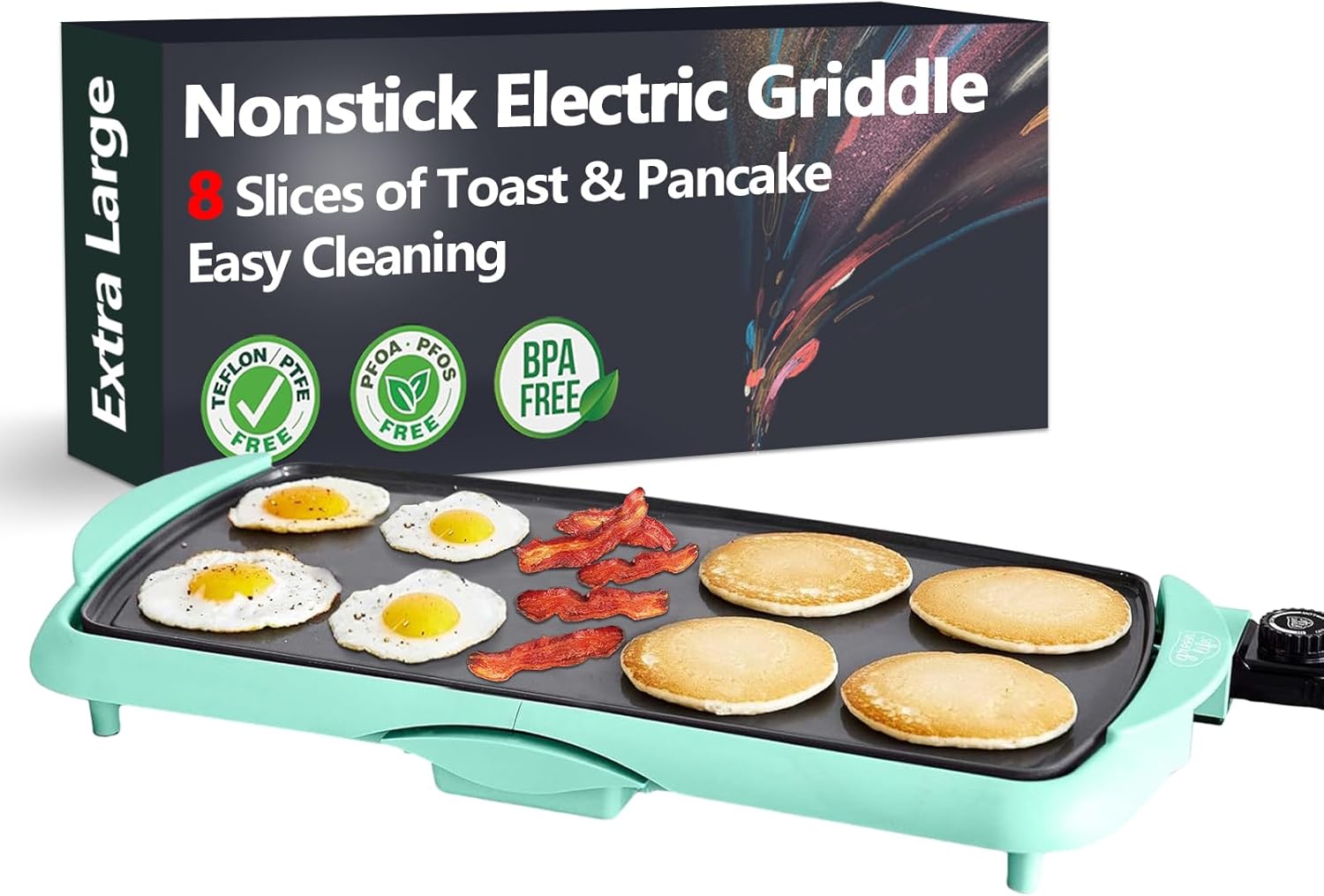 ExtraLarge Ceramic Nonstick Electric Griddle for